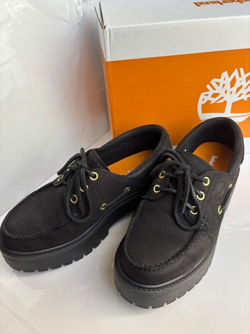 ティンバーランド ブラック STONE STREET BOAT SHOE Timberland（ティンバーランド） デッキシューズ ボートシューズ