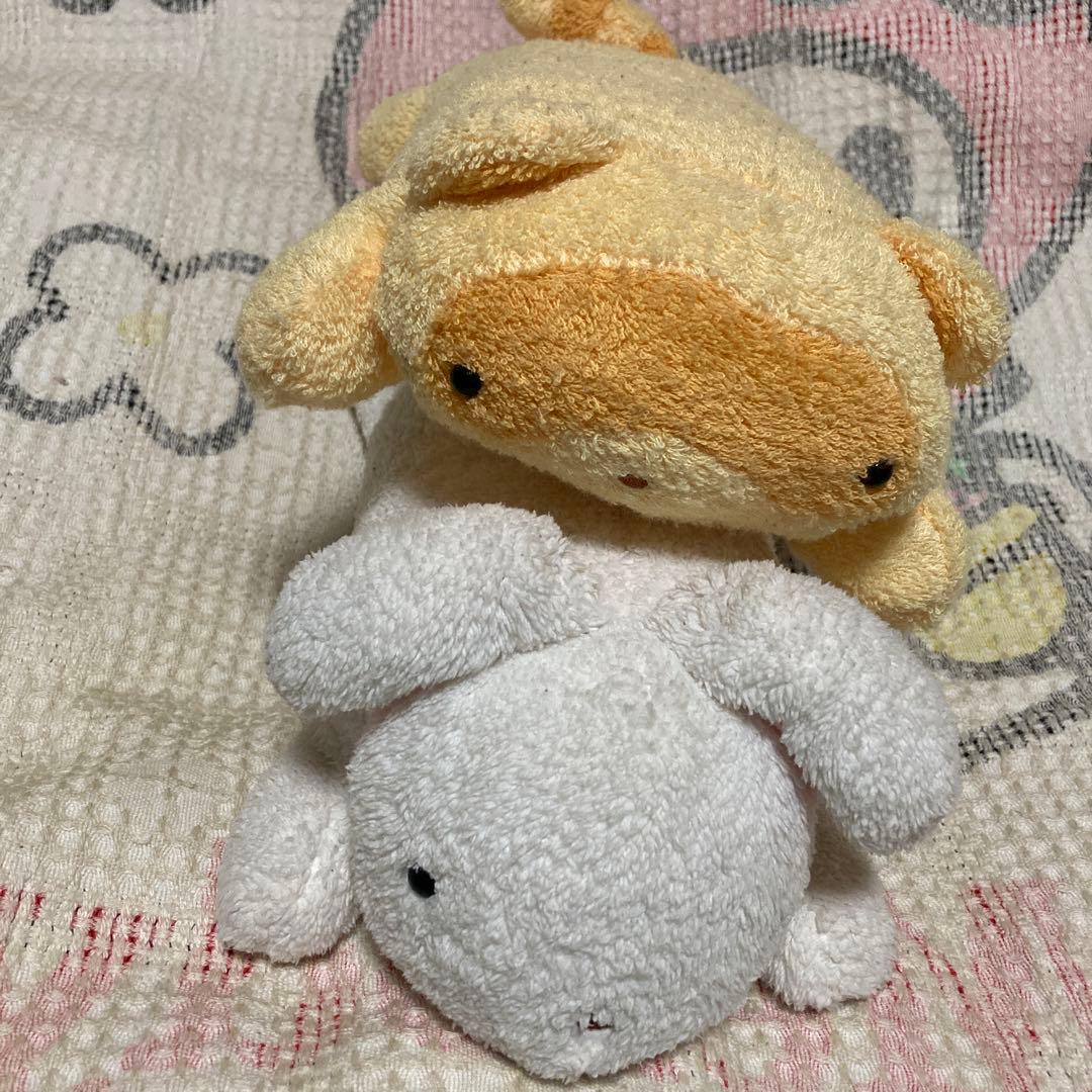 フリッカまつもと ウサギ＆タヌキ ぬいぐるみ 中古品 バラ売り不可