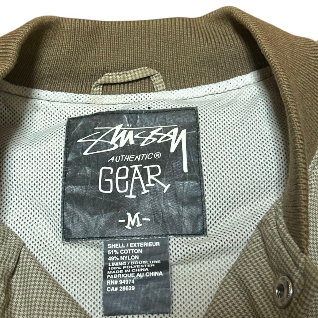 old stussy 90s スタジャン ブラウン ガンクラブチェック