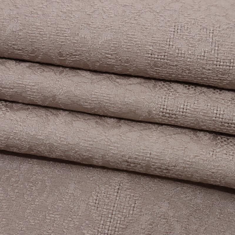 《上質■色無地◆胡桃染色ベージュ◆地紋起こし■背紋有◆袷正絹着物◆IC12-4》