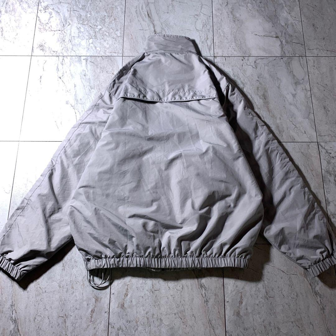 00s NIKE 短丈 テック ナイロンジャケット グレー ドローコード y2k