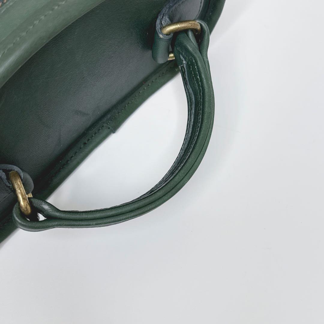 24時間以内発送】コーチ 9955 バニティ バッグ レザー グリーン - メルカリ