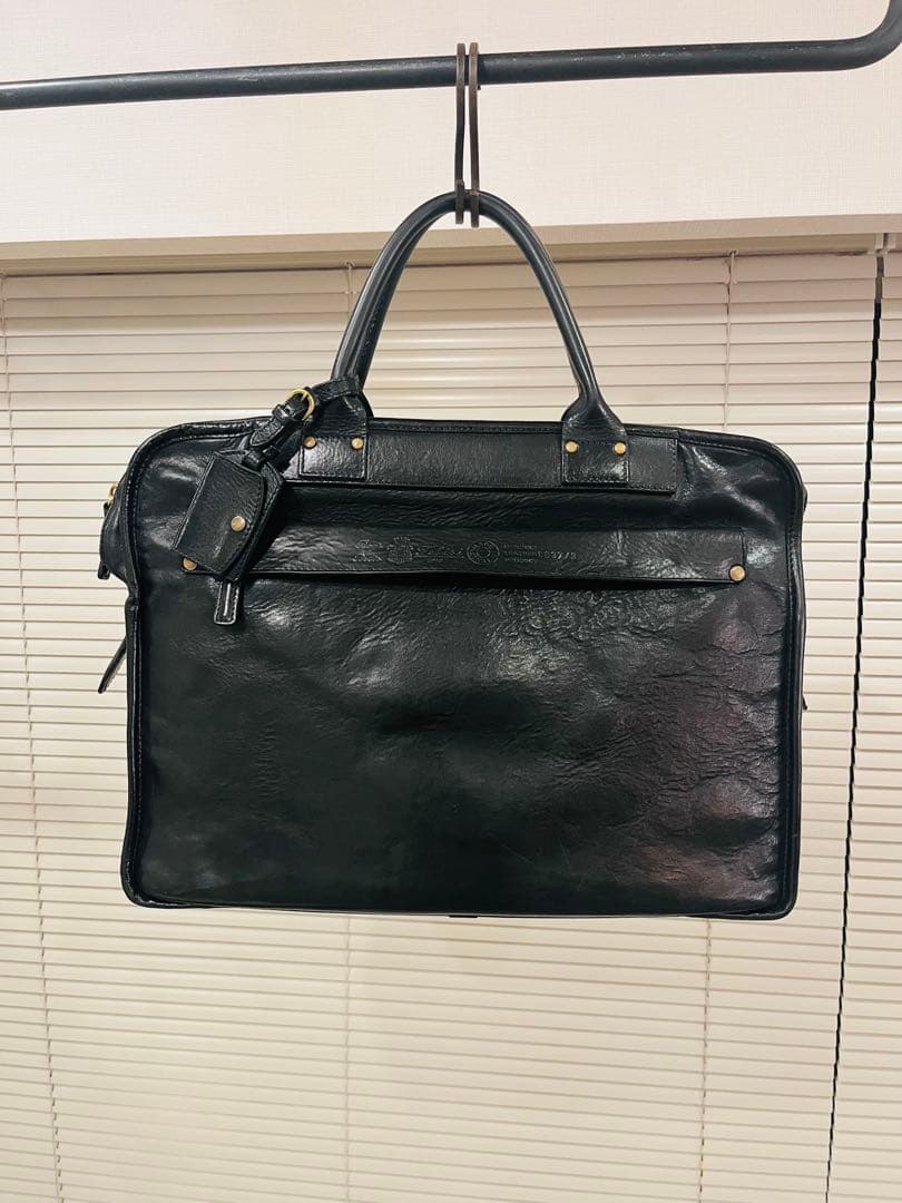 フェリージ8637 オールレザーブリーフケースバッグ　ブラック Felisi】フェリージ オールレザー ハンドバッグ 8637/3 ビジネスバッグ