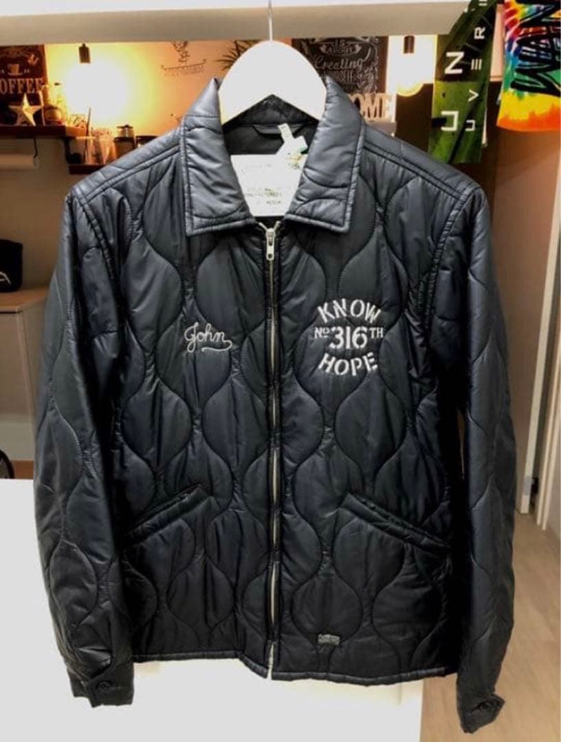 再値下げ！Cootie Productions ブラックナイロンジャケット M COOTIE PRODUCTIONS/Padded Nylon OX hooded Work Jacket（Black