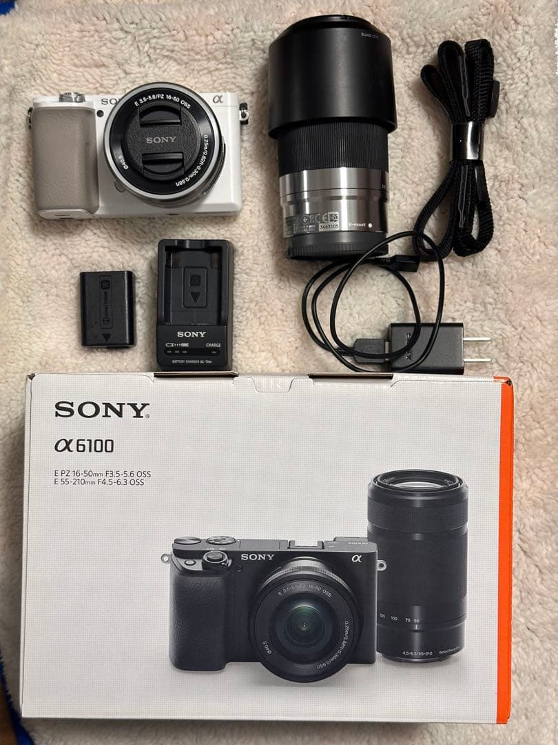 SONY α6100 ホワイト ダブルズームレンズキット ソニー α6100 ダブルズームレンズキット ホワイト[ILCE-6100Y W