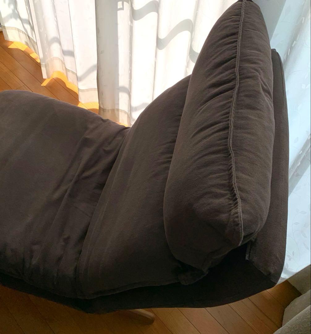 無印良品ハイバックリクライニングソファー オットマンセット 引き取り限定