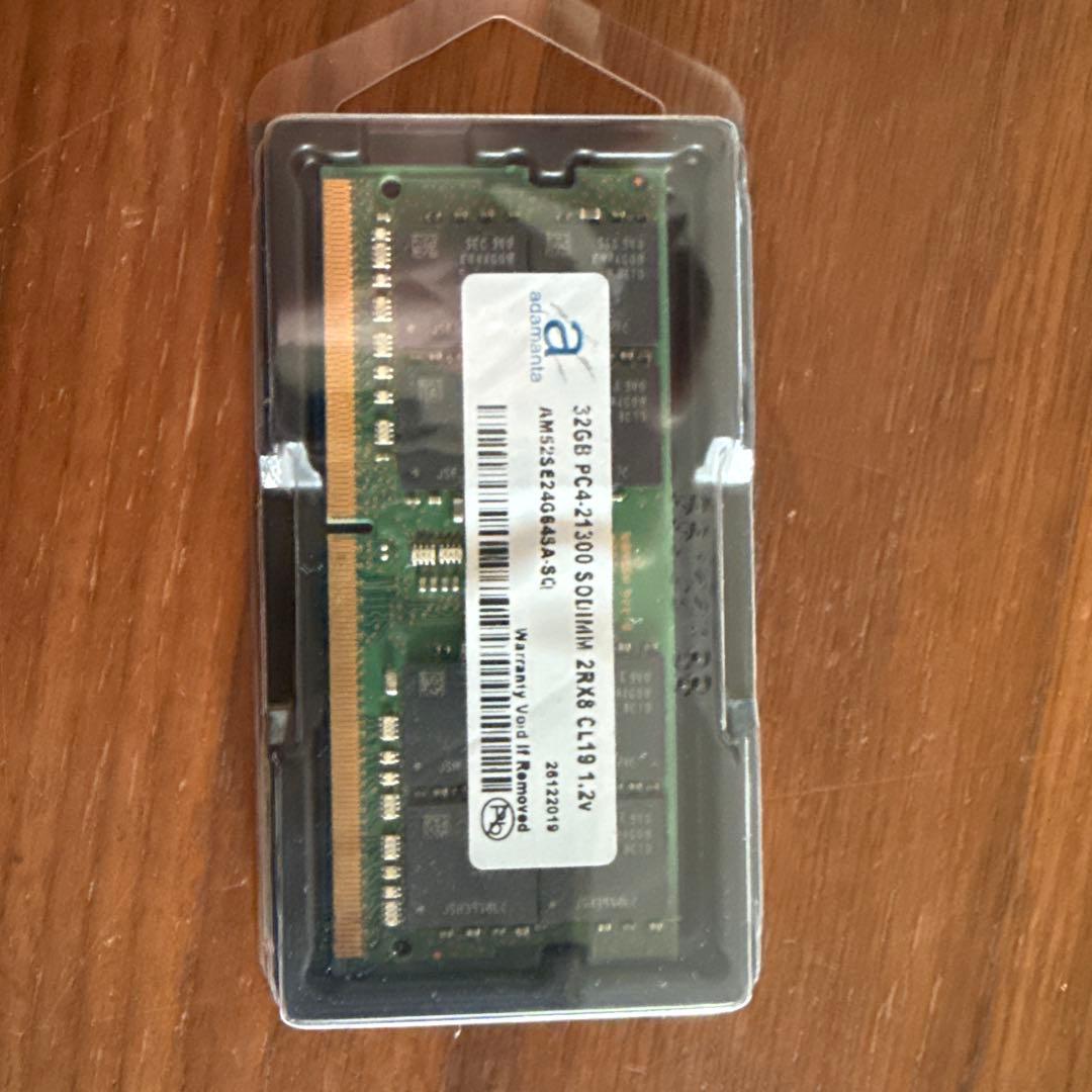ノートパソコン用メモリ 32GB DDR4 SO-DIMM ノートPC用メモリ 32GB (32GB×1枚) DDR4-3200 PC4-25600 SO-DIMM