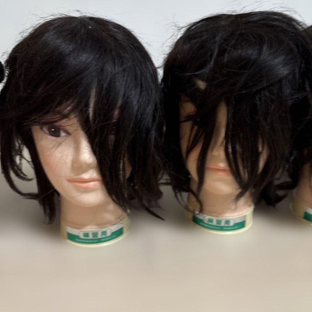 カットウィッグ カットマネキン パーマ 美容師練習用 国家試験用 12体