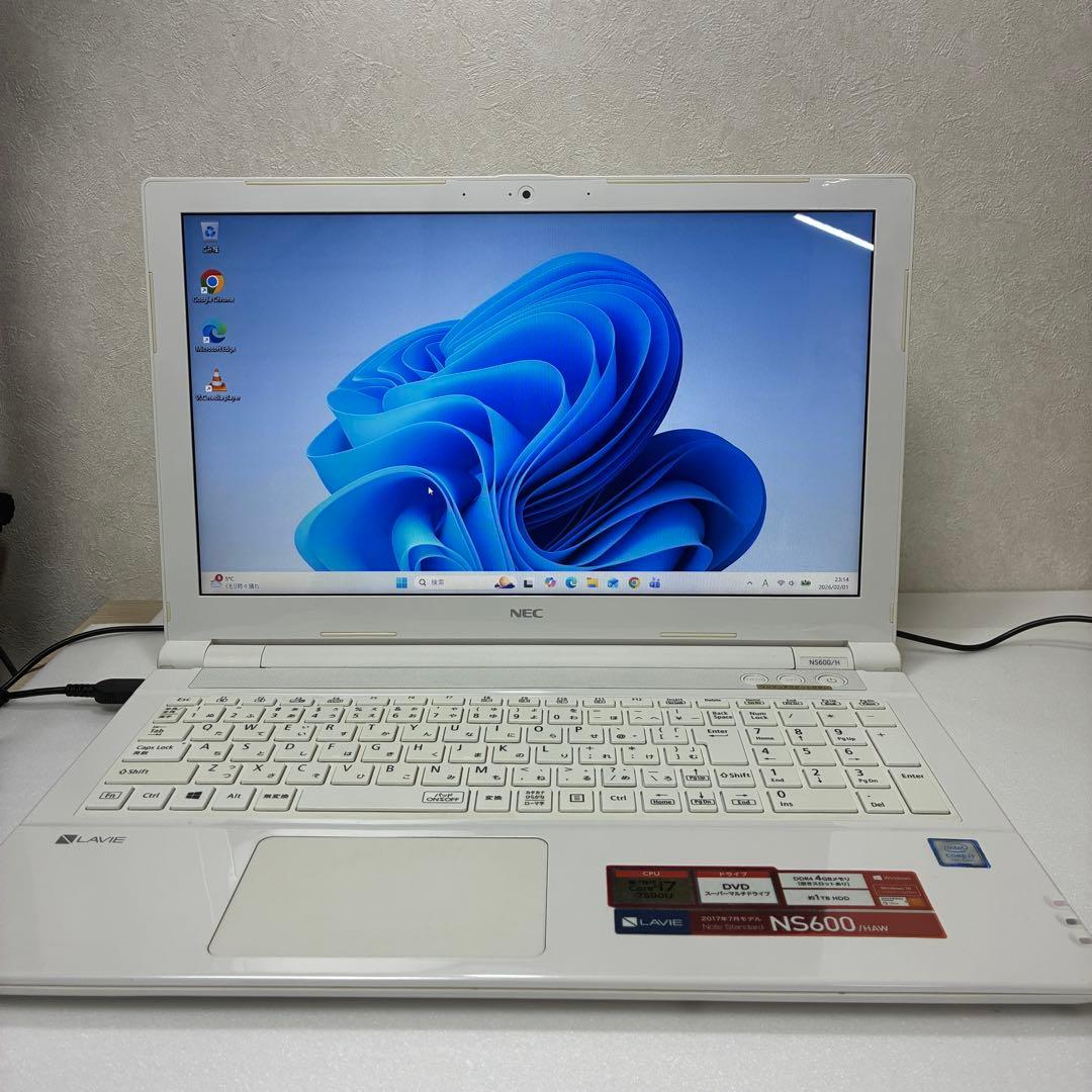 NEC LAVIE NS600 i7 8GB 256GB Office 整備済み 楽天市場】NEC ラビィ LAVIE PC-NS600 Corei7 第7世代 白 整備済 SSD