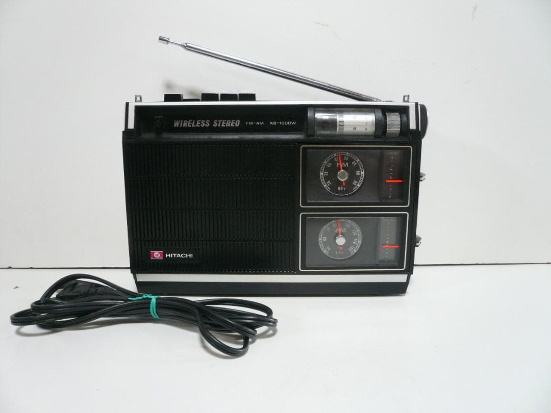 レトロ 日立 2バンドラジオ KS-1000W AW/FM ワイヤレスステレオ レトロ 日立 2バンドラジオ KS-1000W AW/FM ワイヤレスステレオ レトロ
