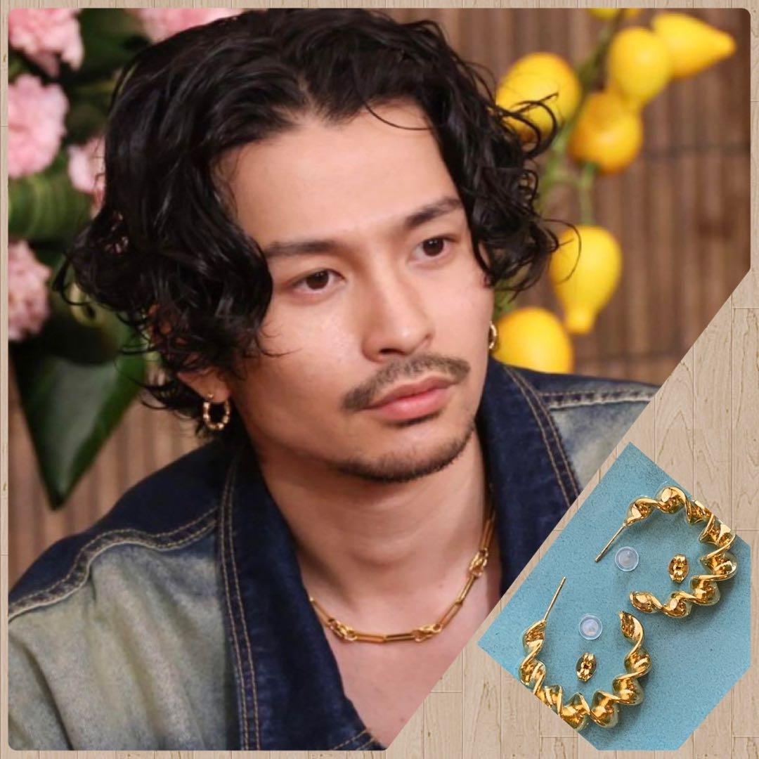 常田大希 ピアス ムーンピアス フープ ゴールド ステンレス 人気
