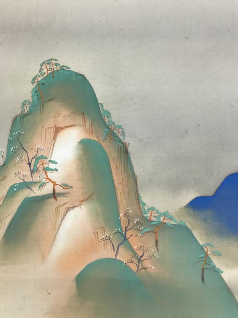 真作/佐藤大寛/山水図/掛軸/名家伝来/AE-136