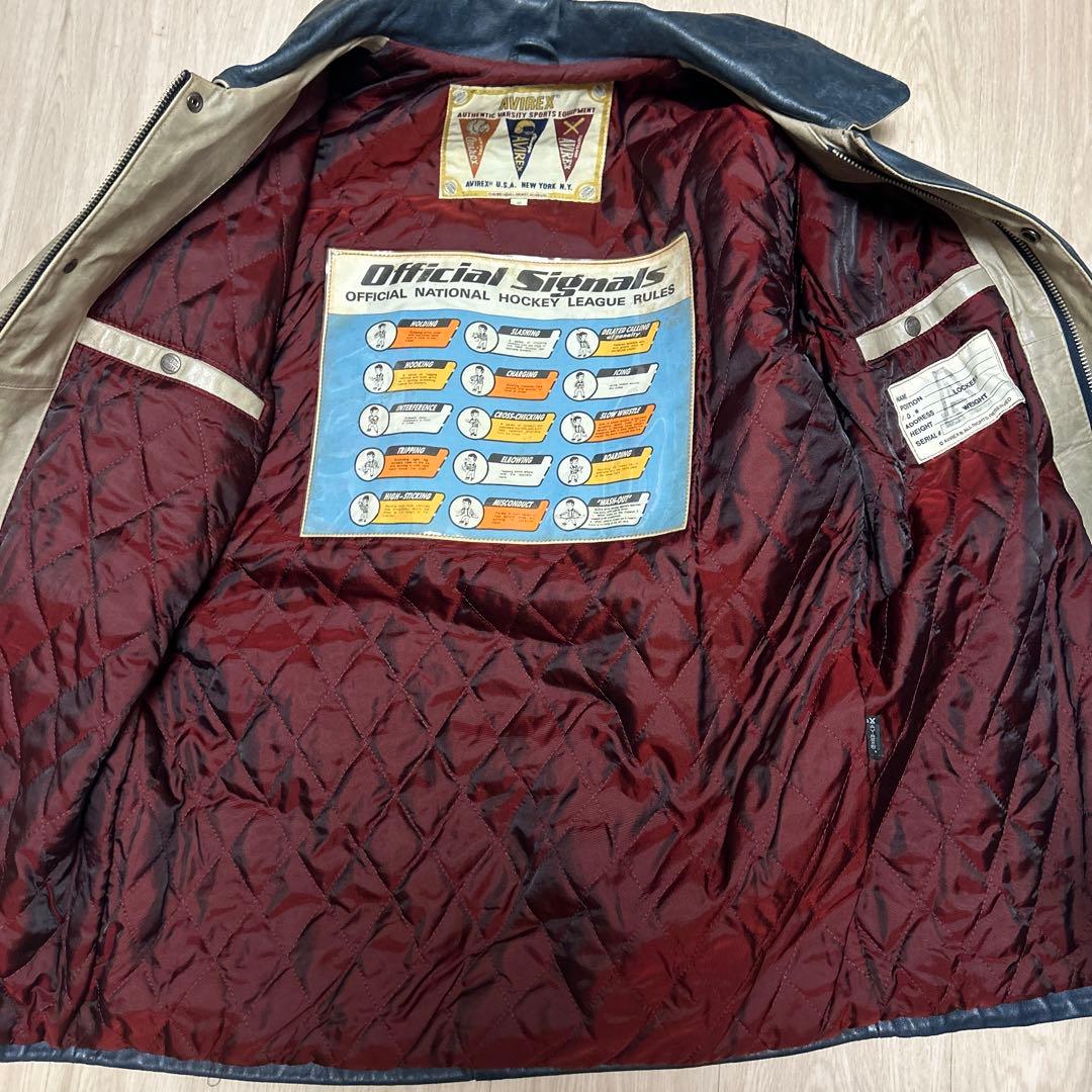 AVIREX 90s AII Star Goalers ACHLレザージャケット