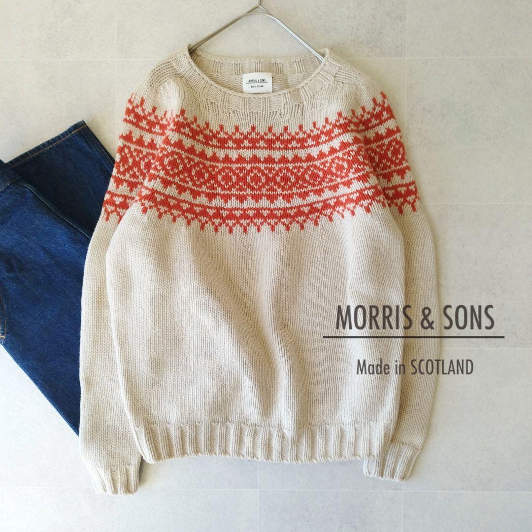 英国製 MORRIS & SONS ジーロンラムノルディックセーター Bshop - メルカリ