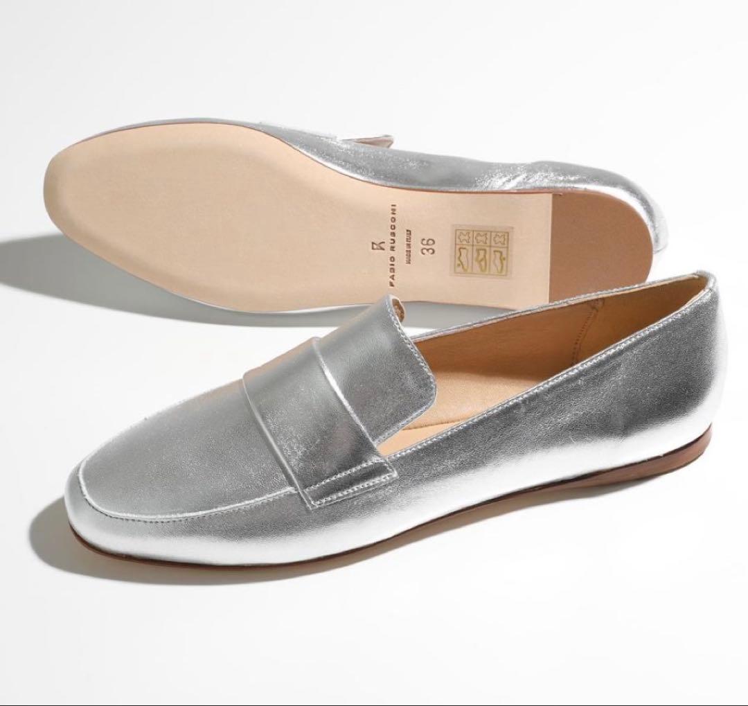 ファビオルスコー二 レザーフラットシューズ ローファー 36