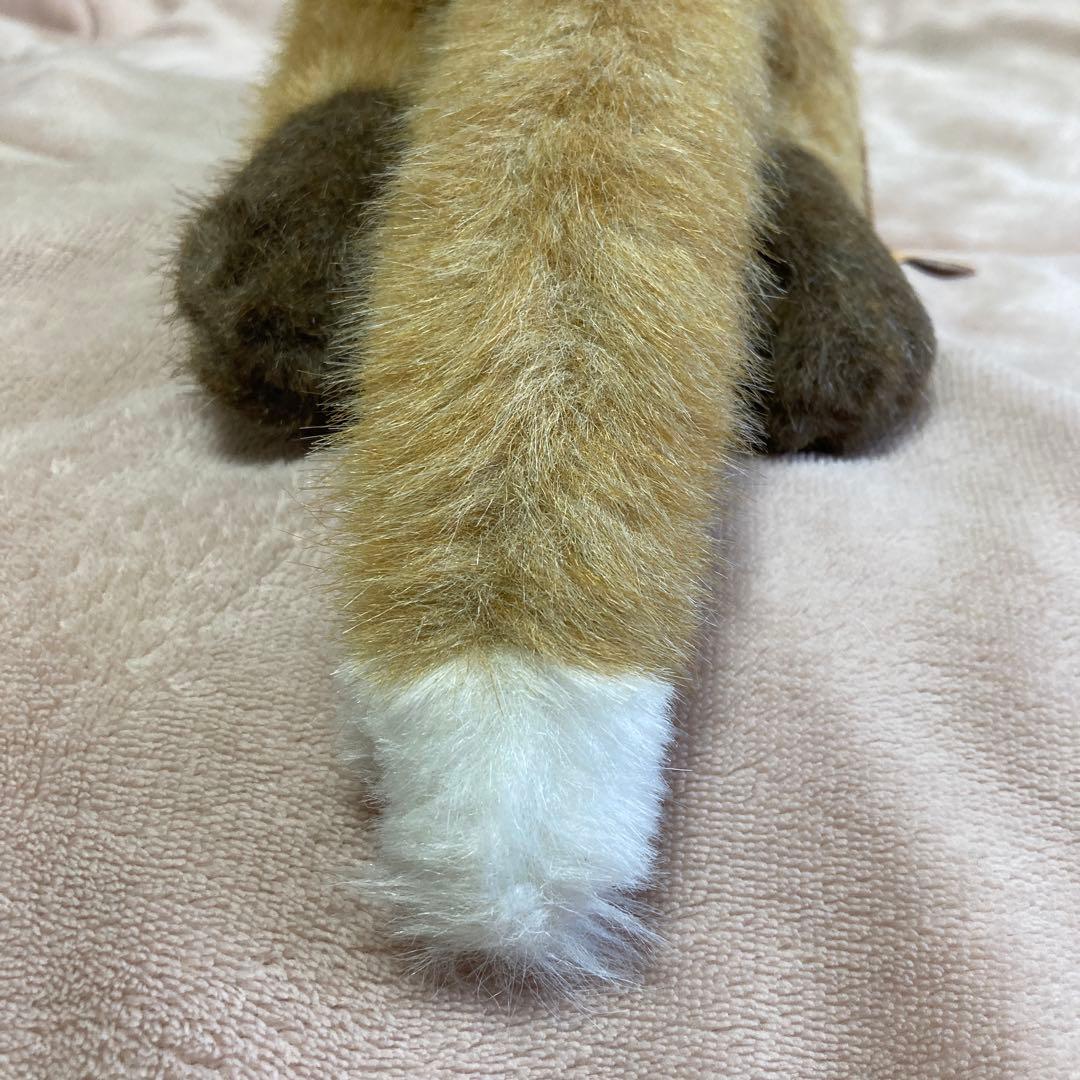 やまね工房 落合けいこ きつねの赤ちゃん 寝そべり ぬいぐるみ 中古品