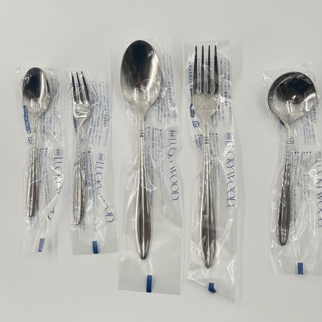 ラッキーウッド カトラリーセット 20本セット 未使用 箱付き