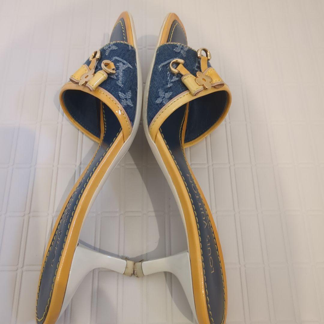 ＊LOUIS VUITTON モノグラムデニムミュール　22.5cm＊