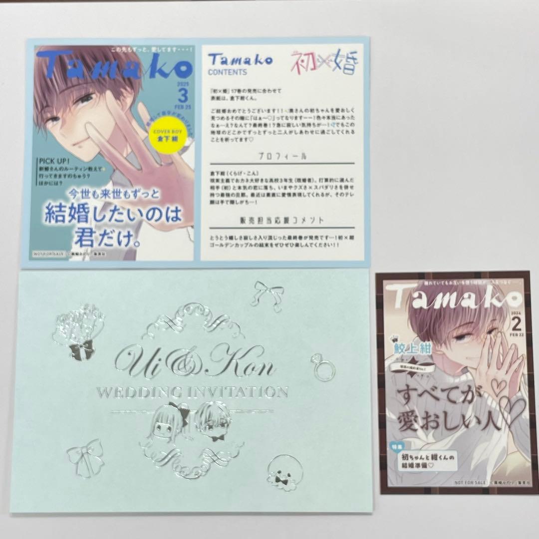 初婚 17巻 ういこん 特典ポストカード 招待状 ミニカード - メルカリ