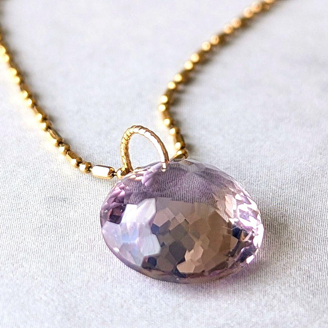 ♢N♢K18 アメトリン 5.7ct ネックレスチャ―ム ペンダントトップ
