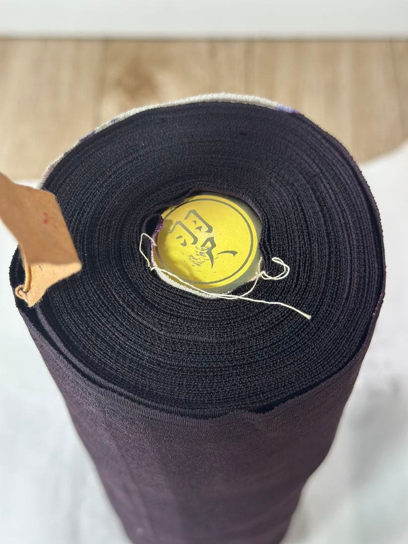 丹後ちりめん 京染 濃紫色 着物反物 羽尺 未仕立て 幅約36.5cm