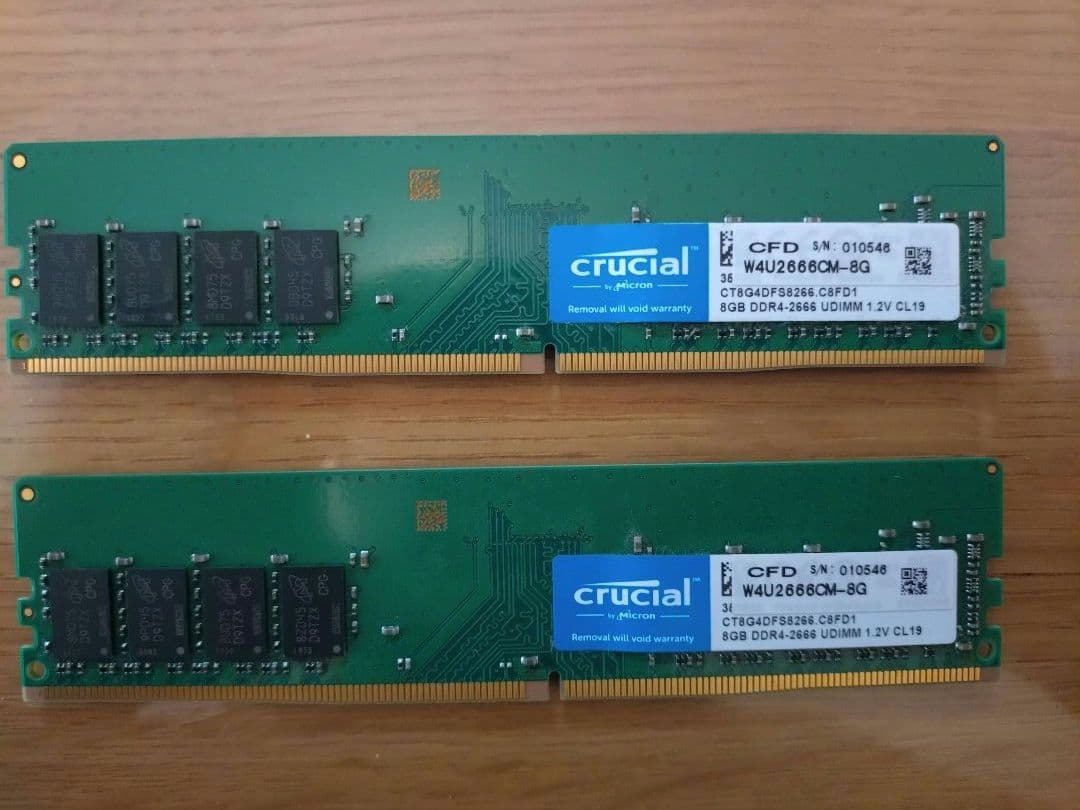 crucial CFD DDR4-2666 8GB×2枚 デスクトップ用メモリ Amazon | CFD販売 デスクトップPC用メモリ DDR4-2666 (PC4-21300) 8GB
