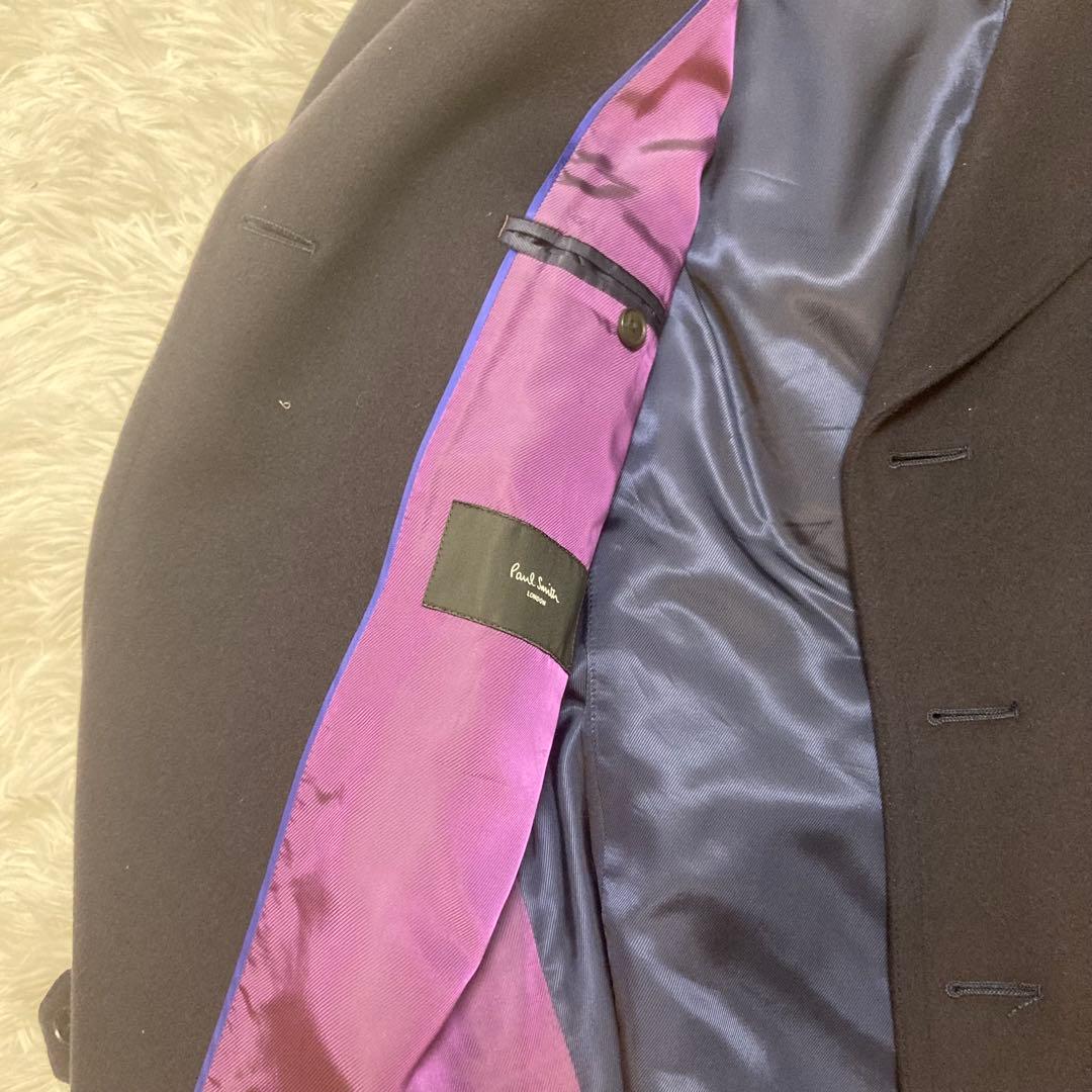 美品】Paul Smith London ネイビーピーコート 毛100% M