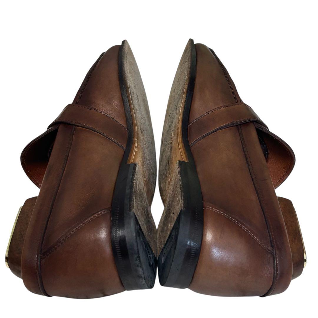 誠様専用SANTONI バックルカーフローファー アンティークモカブラウン