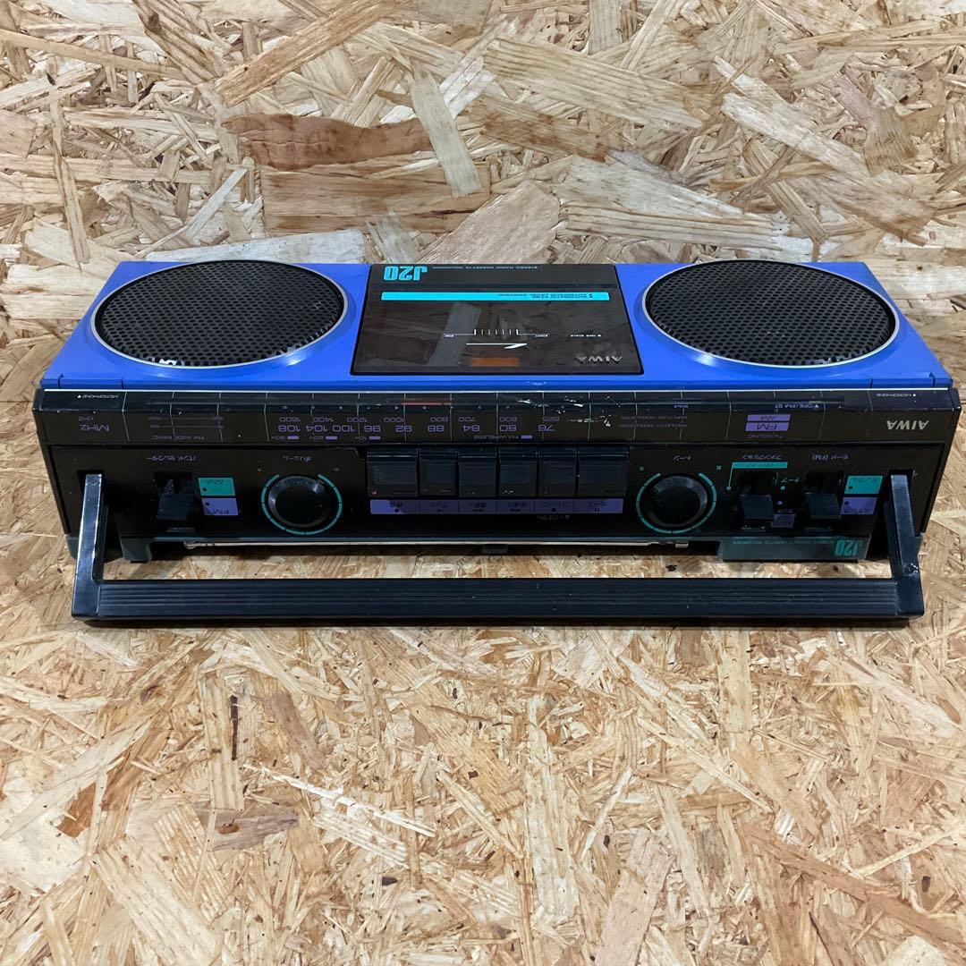 AIWA CS-J20 青 ／ラジカセ レトロ ジャンク ／ラジオ受信OK - メルカリ