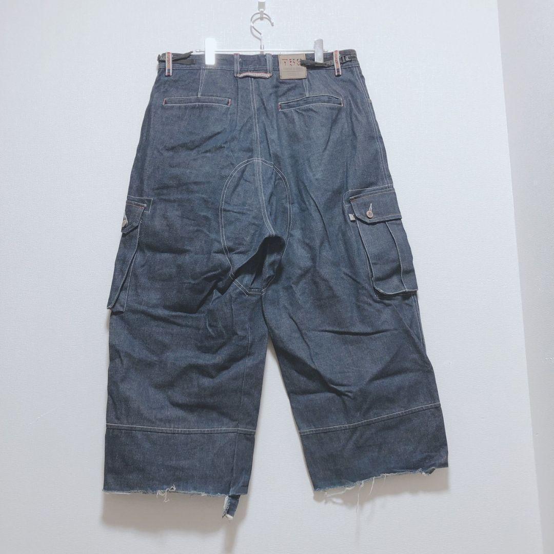 トリプルファイブソウル デニムパンツ ジーンズ カーゴ ワイド 綿100 S