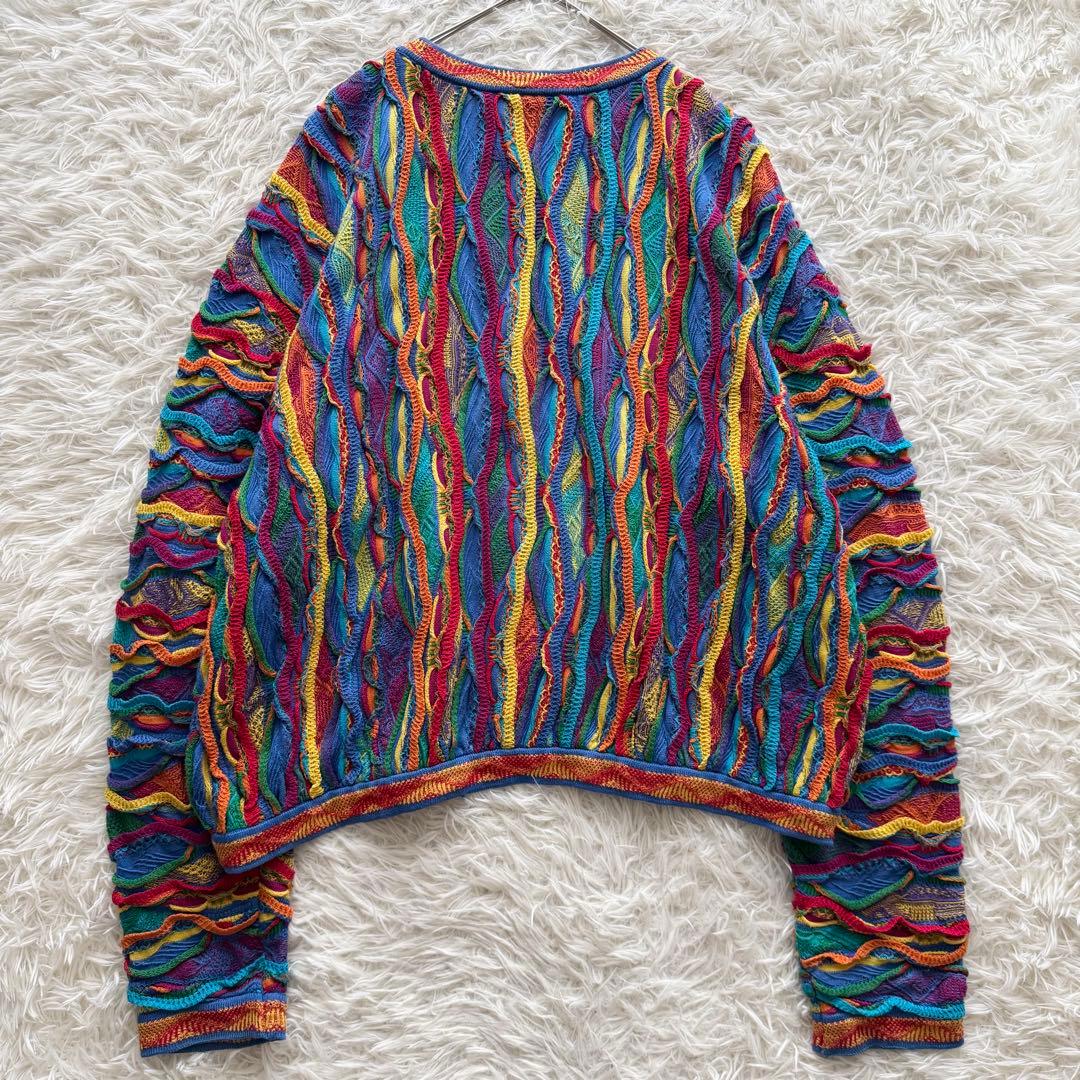 クージー】3Dニット セーター Lサイズ マルチカラー 立体編み - メルカリ