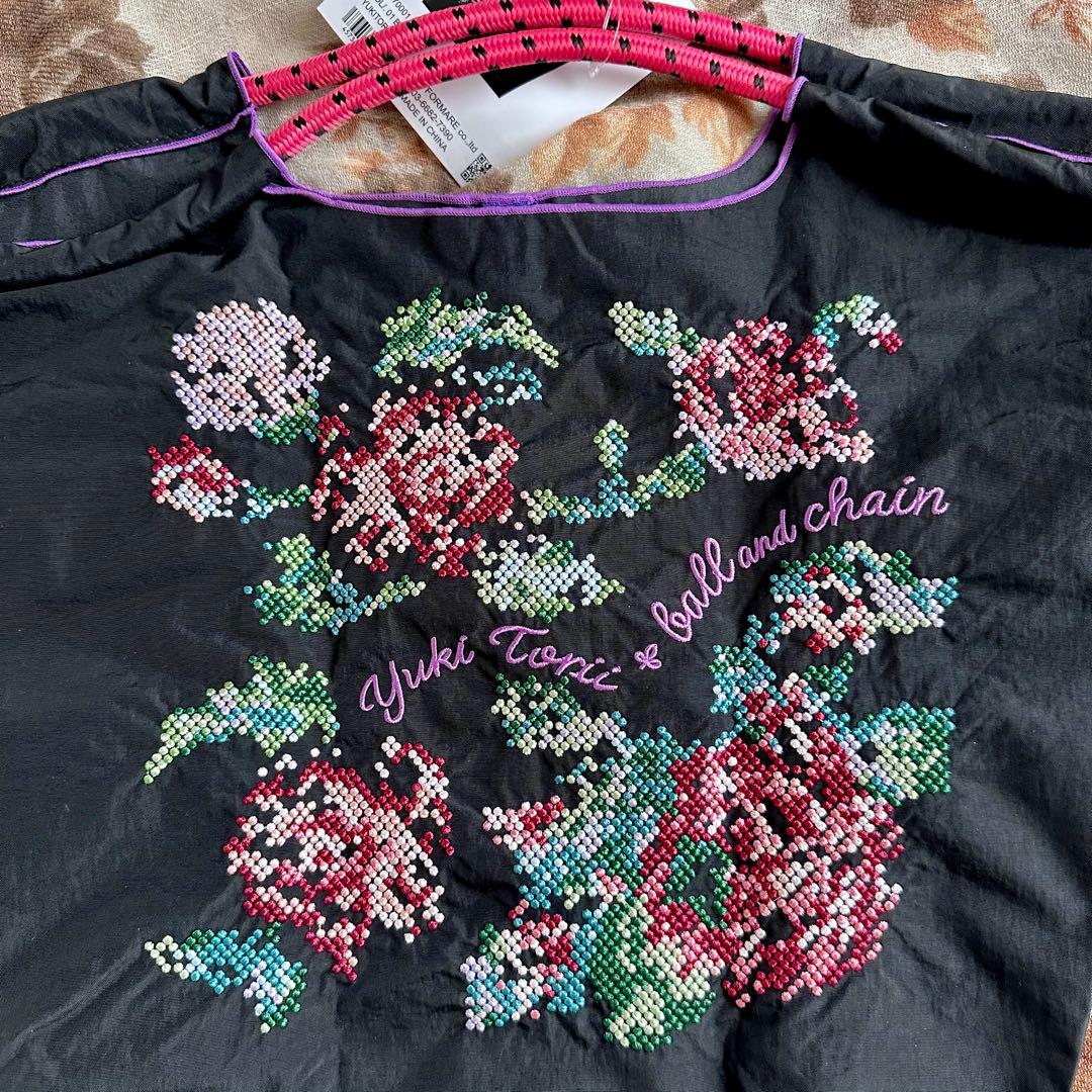 数量限定】ボールアンドチェーン×トリイユキ Pixel Rose エコバッグ