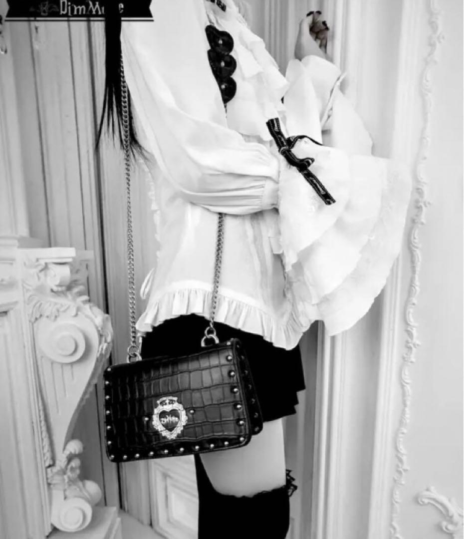 完売 DimMoire ディムモアール おめかし 2way ブラウス 白ホワイト