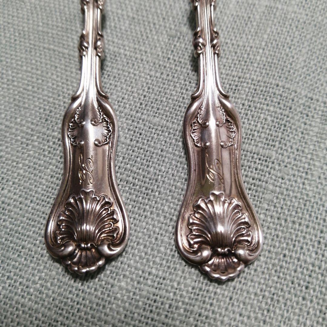 純銀 アンティーク フォーク2本