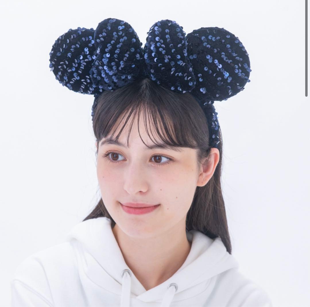 くろとららら様専用】 ディズニーカチューシャ スパンコール ネイビー