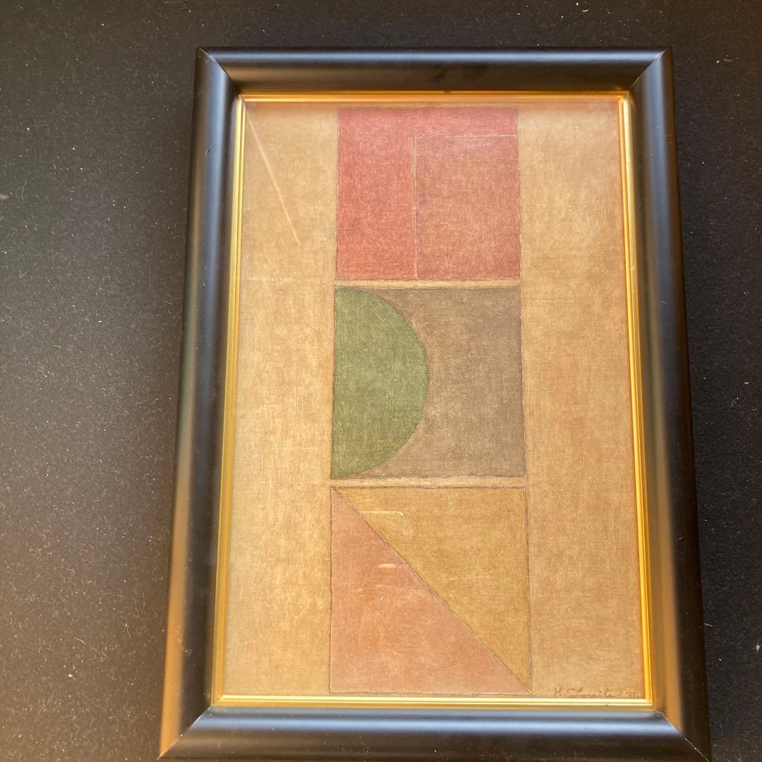 K.TOMITA「STANZA1」抽象画額47×33×5油絵41×27.5cm￼