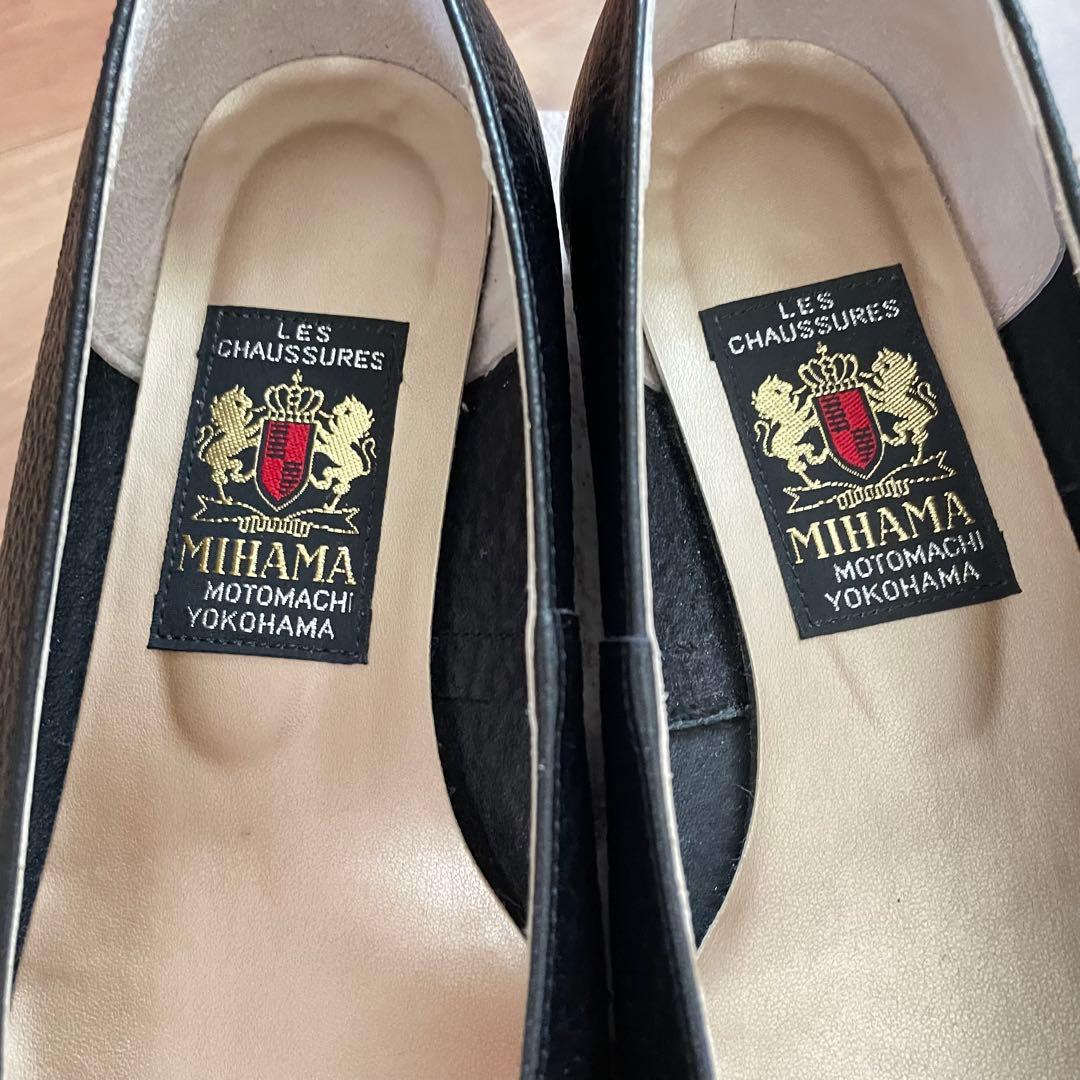 新品・未使用　MIHAMA カジュアルシューズ （紺型押）24.5cm