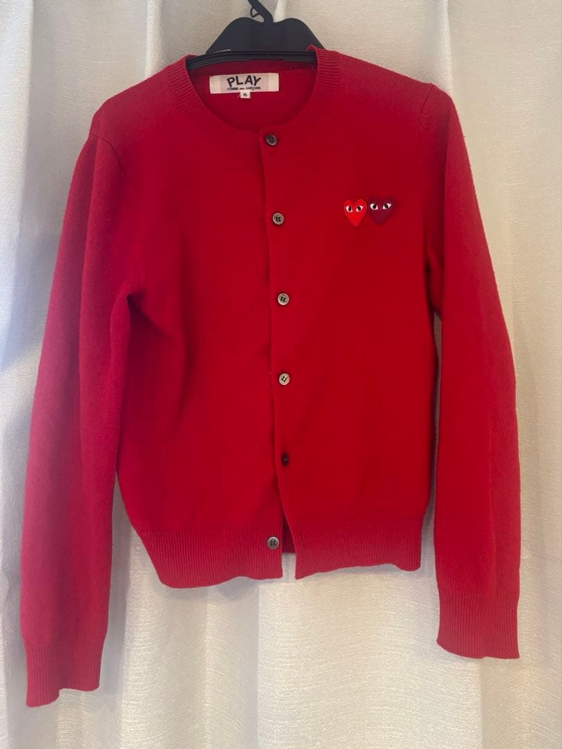 PLAY COMME des GARÇONS 赤 カーディガン S - メルカリ
