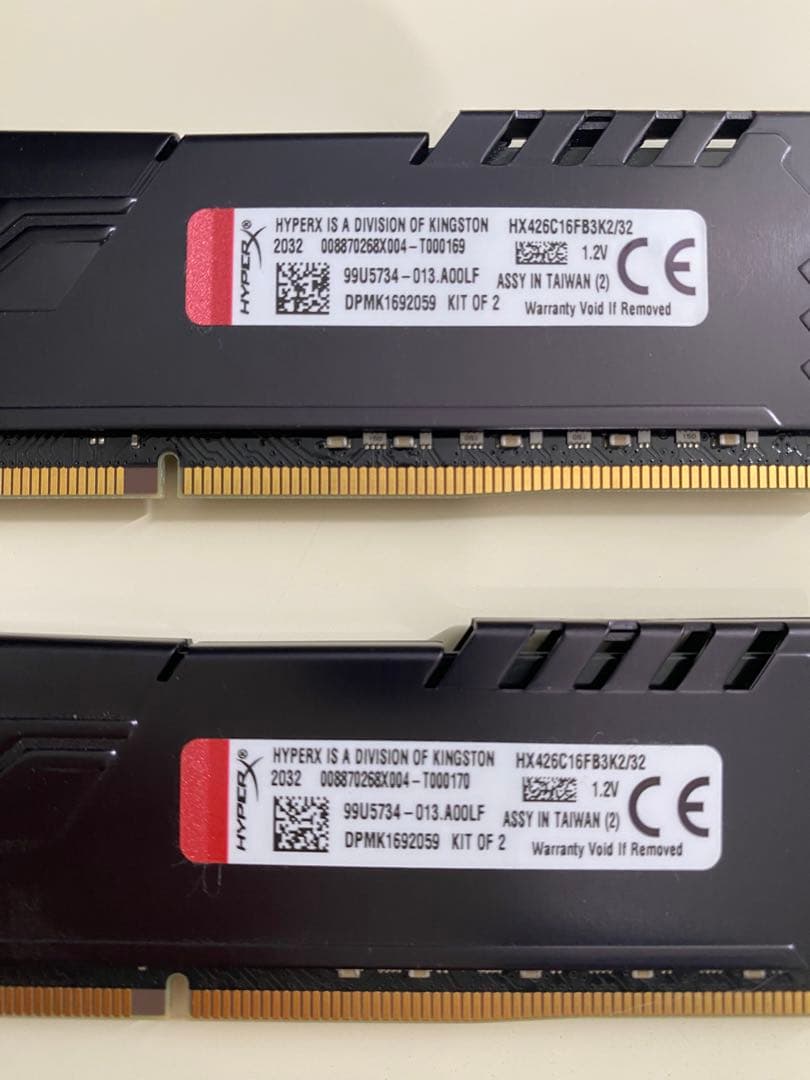 HyperX FURY DDR4 2666MHz 16GBx2枚 計32GB - メルカリ