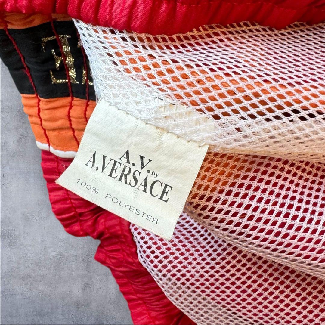 A.VERSACEヴェルサーチ セットアップ メデューサ ナイロン レッド L