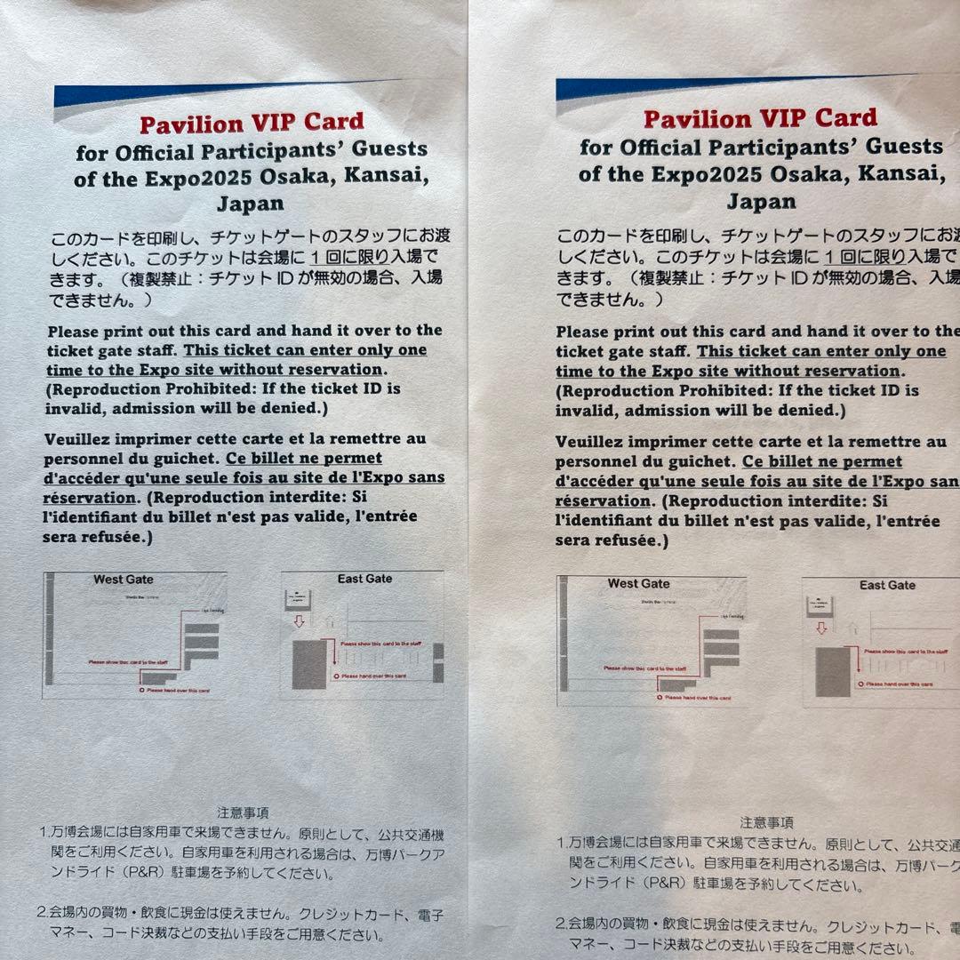 万博VIPチケット pavilion VIP ticket - メルカリ