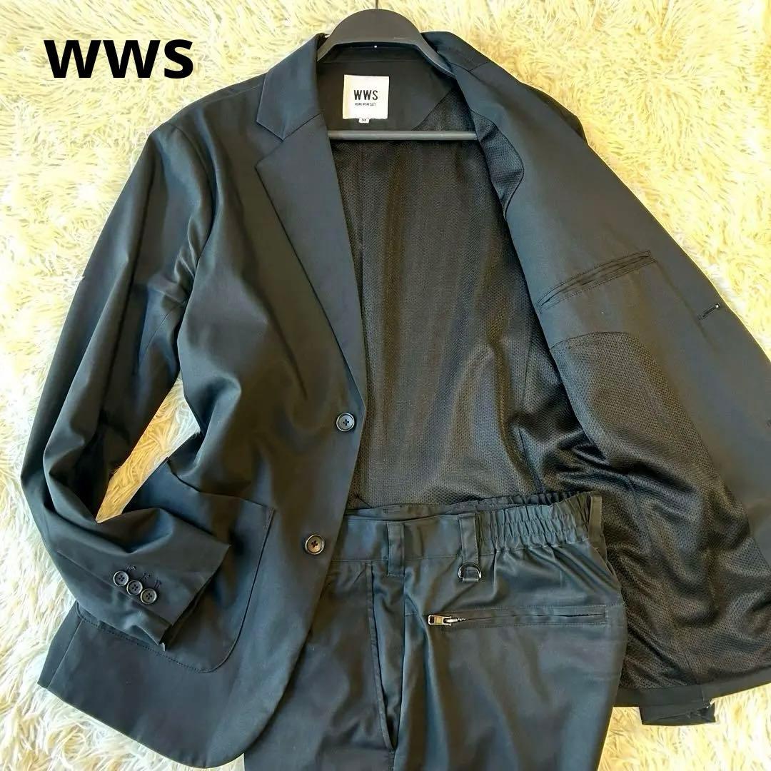 WWS ワークウェアスーツセットアップスーツ　ストレッチ　洗える　撥水 楽天市場】Bizテーラードジャケット WWS 洗える 速乾 撥水 ストレッチ