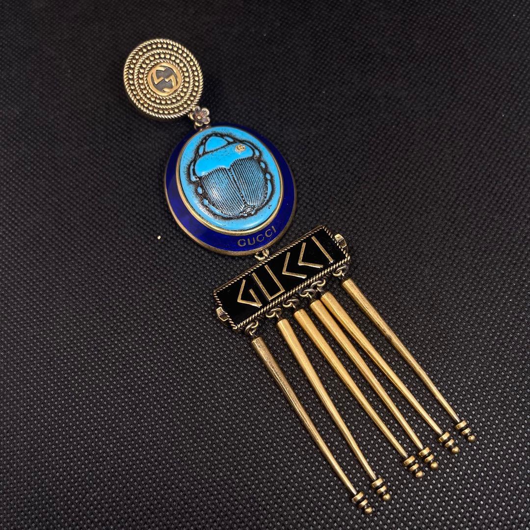 【希少】GUCCI グッチ　ピアス　スカラベ　片方#A-225 GUCCI（グッチ） ダブルG ピアス シルバー YBD770758001 / 770758
