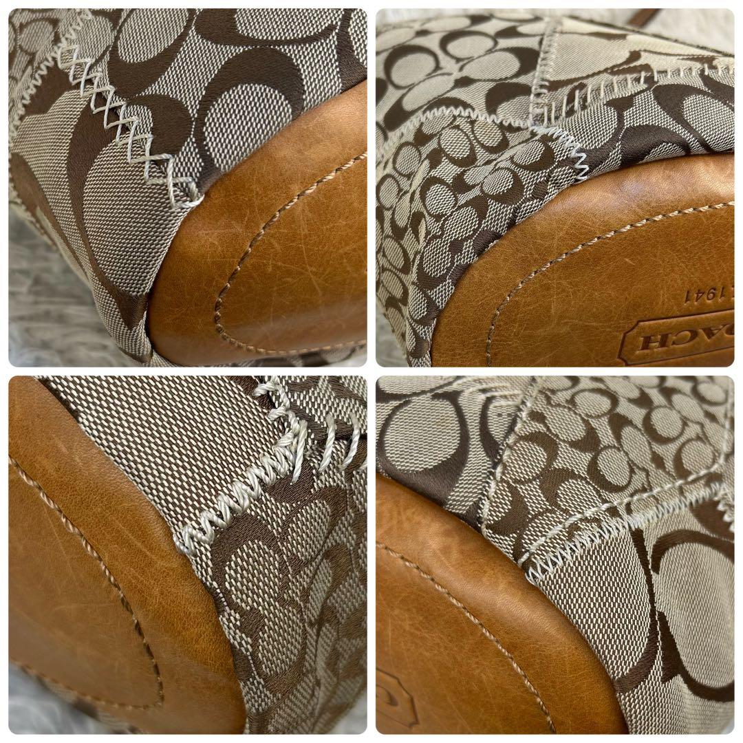 ✨希少 コーチ バケツ型 ワンショルダーバッグ 限定品 パッチワーク 11452