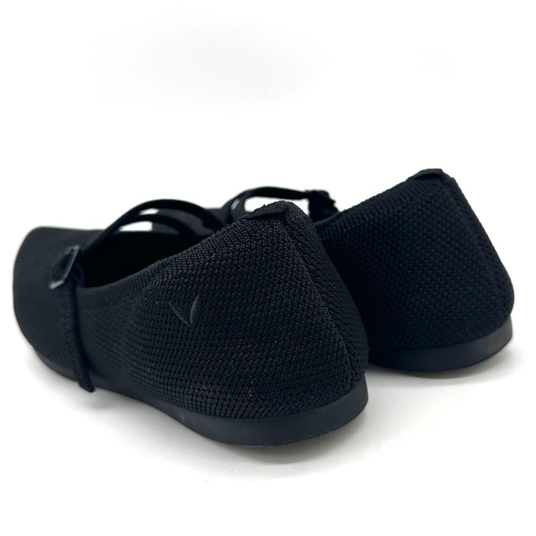 美品〉VIVAIA【23cm】ポイントトゥ Vストラップ メリージェーン 黒