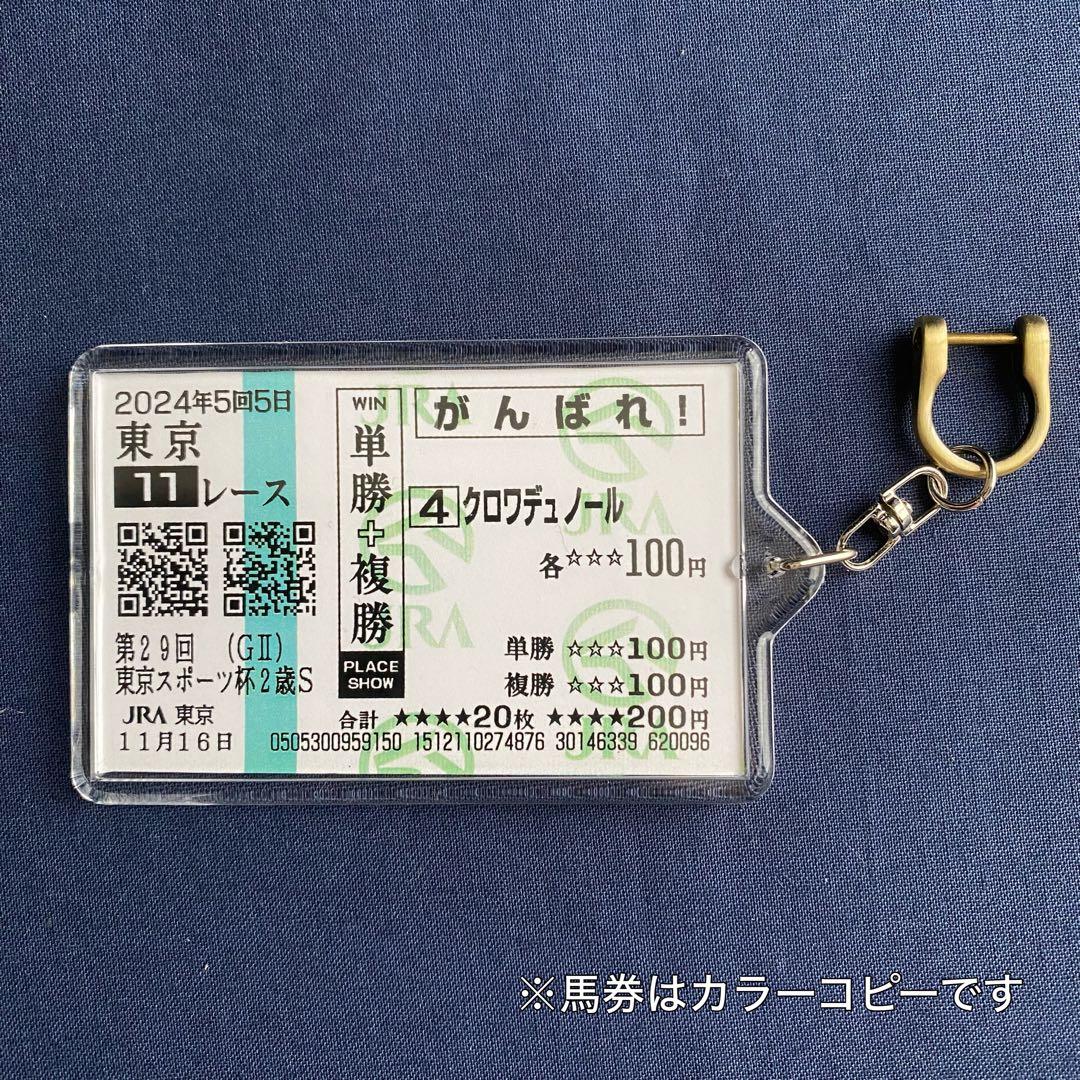 クロワデュノール東京スポーツ杯2歳S 応援単勝馬券【カラーコピー】＋