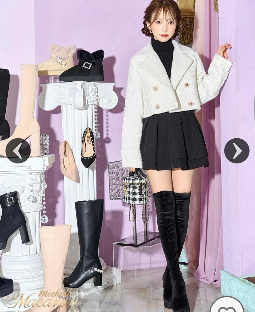 美品】ミシェルマカロン ニーハイブーツ XS - メルカリ