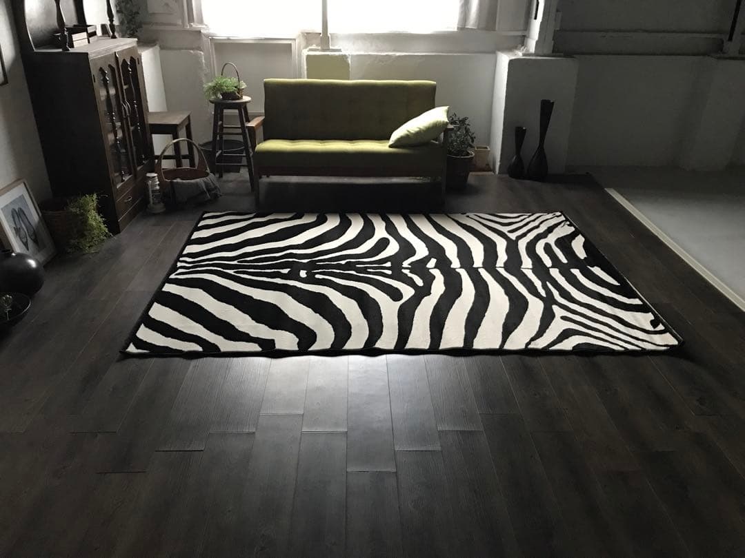 モダン ラグジュアリー ゼブラ柄 ラグ ラグマット 159.5x229.5cm モダン ラグジュアリー ゼブラ柄 ラグ ラグマット 159.5x229.5cm