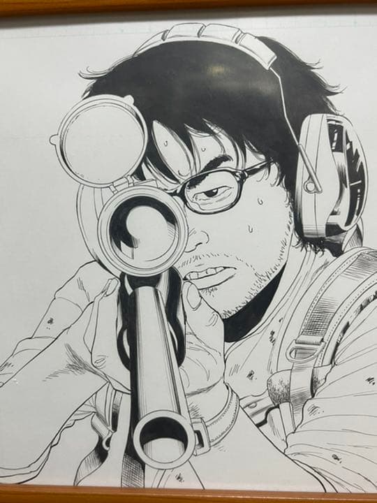 花沢健吾 直筆原画 直筆サイン入アイアムアヒーロー生原画 スピリッツ