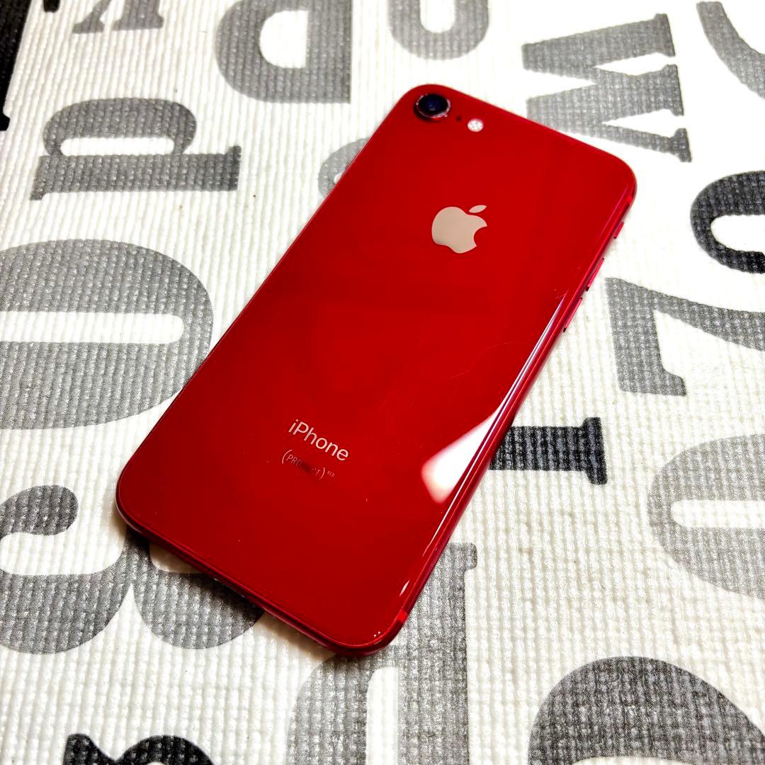 Apple iPhone 8 赤 中古良品 バッテリー残量100パーセント表示 - メルカリ